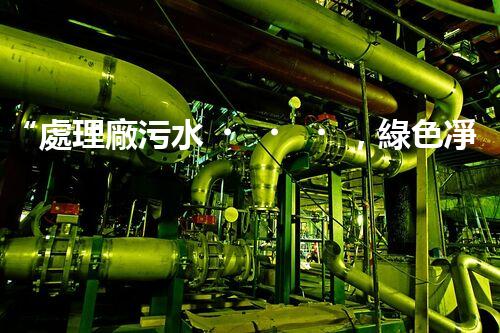 “處理廠污水，綠色凈化新篇章”